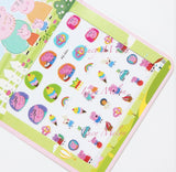 Kids nail stickers Frozen Minnie Pony Peppa princess nail art girls kids Barbie