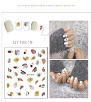 DIY Nail art stickers 3D decals manicure French tips removable instagram flower