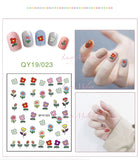 DIY Nail art stickers 3D decals manicure French tips removable instagram flower