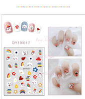 DIY Nail art stickers 3D decals manicure French tips removable instagram flower