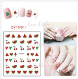 DIY Nail art stickers 3D decals manicure French tips removable instagram flower