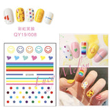 DIY Nail art stickers 3D decals manicure French tips removable instagram flower