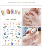 DIY Nail art stickers 3D decals manicure French tips removable instagram flower