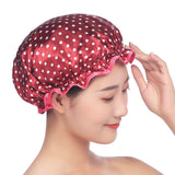 Shower Cap Sleep Luxury Bath Hat Hair Care waterproof double layer reuse woman