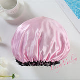 Shower Cap Sleep Luxury Bath Hat Hair Care waterproof double layer reuse woman