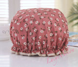 Shower Cap Sleep Luxury Bath Hat Hair Care waterproof double layer reuse woman