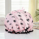 Shower Cap Sleep Luxury Bath Hat Hair Care waterproof double layer reuse woman