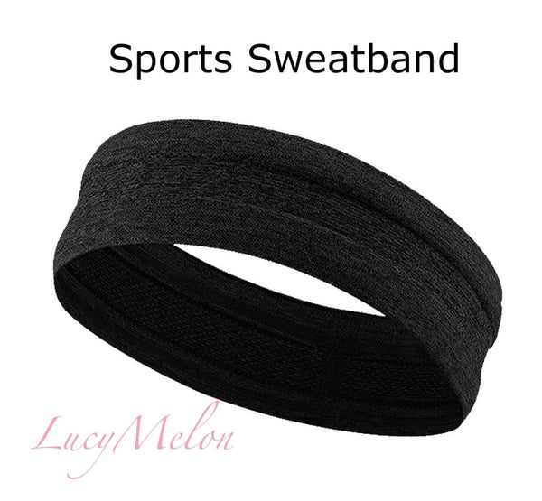  Workout Headbands for Women Men Sweatband Sports Elastic Sweat  Bands Wide Headbands for Yoga Running Fitness Gym Dance Athletic，Black 5  Pcs : Sports & Outdoors