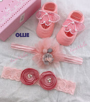 Girls Shoe sets with Hairbands Handmade Designer