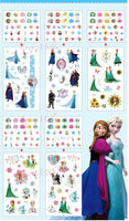 5 x Temporary Tattoos & nail Sticker Combos birthday party loot bag Elsa