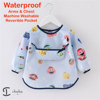 Baby Bib Feeding Smock Art Apron Painting Waterproof long sleeve