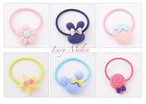 Girls hairbands clips toddler hair ties pigtails pink pony tail hairbands kids