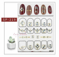 Nail Art Stickers Luxury decals manicure xmas christmas Butterfly diamante look