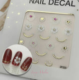 Nail Art Stickers Luxury decals manicure xmas christmas Butterfly diamante look