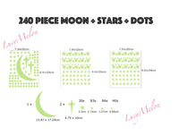 Glow In The Dark Moon Stars Dots Space Solar System Wall Sticker Kids unicorn