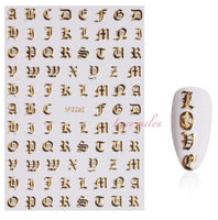 Nail art  Letters decals Stickers Nail Wraps Nail Art Accessories wraps manicure