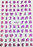 Nail art  Letters decals Stickers Nail Wraps Nail Art Accessories wraps manicure