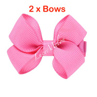 2 X 2 Inch hair bows - hair clips