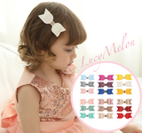 Girls Hair bows Luxury PU leather sequins glitter hairbands