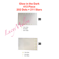 Glow In The Dark Moon Stars Dots Space Solar System Wall Sticker Kids unicorn