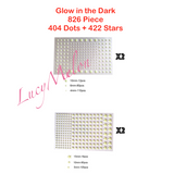 Glow In The Dark Moon Stars Dots Space Solar System Wall Sticker Kids unicorn