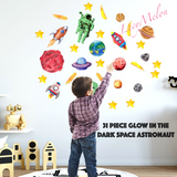 Astronaut 31 Pc Glow in the Dark Outer Space