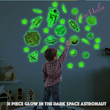 Astronaut 31 Pc Glow in the Dark Outer Space