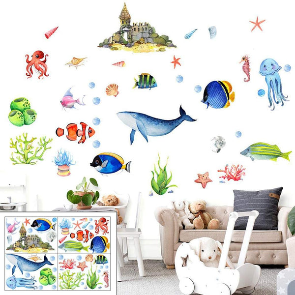 Ocean Fish Wall Decals Glow in The Dark Under The Sea Wall Decals