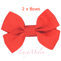 2 X 2 Inch hair bows - hair clips