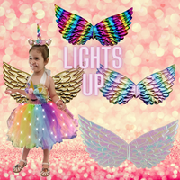 This unicorn light up dress will be the best dress you will find for your special little girl.  It is unique & eye catching with stunning details, the tutu has lots of layers & volume to it. All their friends will want one. The dress comes with a matching LED light up Unicorn horn.  The wings are 3D, padded, & removable.  Lights can be switched on or off  Dress and Horn light up  Contact Us  Email: info@lucymelon.com