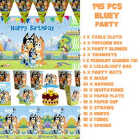 “Birthday party pack balloons tableware Kids girls boys Sydney lucymelon present gift  princess Spiderman avengers paw patrol cars blippi Minecraft unicorn among us baby shark frozen bluey mermaid coco melon hot wheels pop it dinosaur animals”