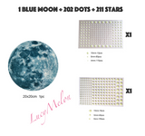 Glow In The Dark Moon Stars Dots Space Solar System Wall Sticker Kids unicorn