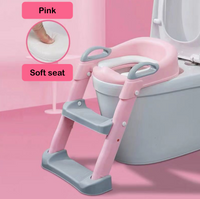 Kids toilet training potty with step up ladder & cushioned seat