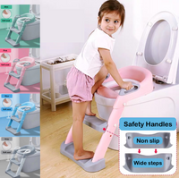 Kids toilet training potty with step up ladder & cushioned seat