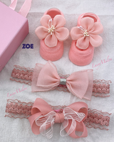 Girls Shoe sets with Hairbands Handmade Designer